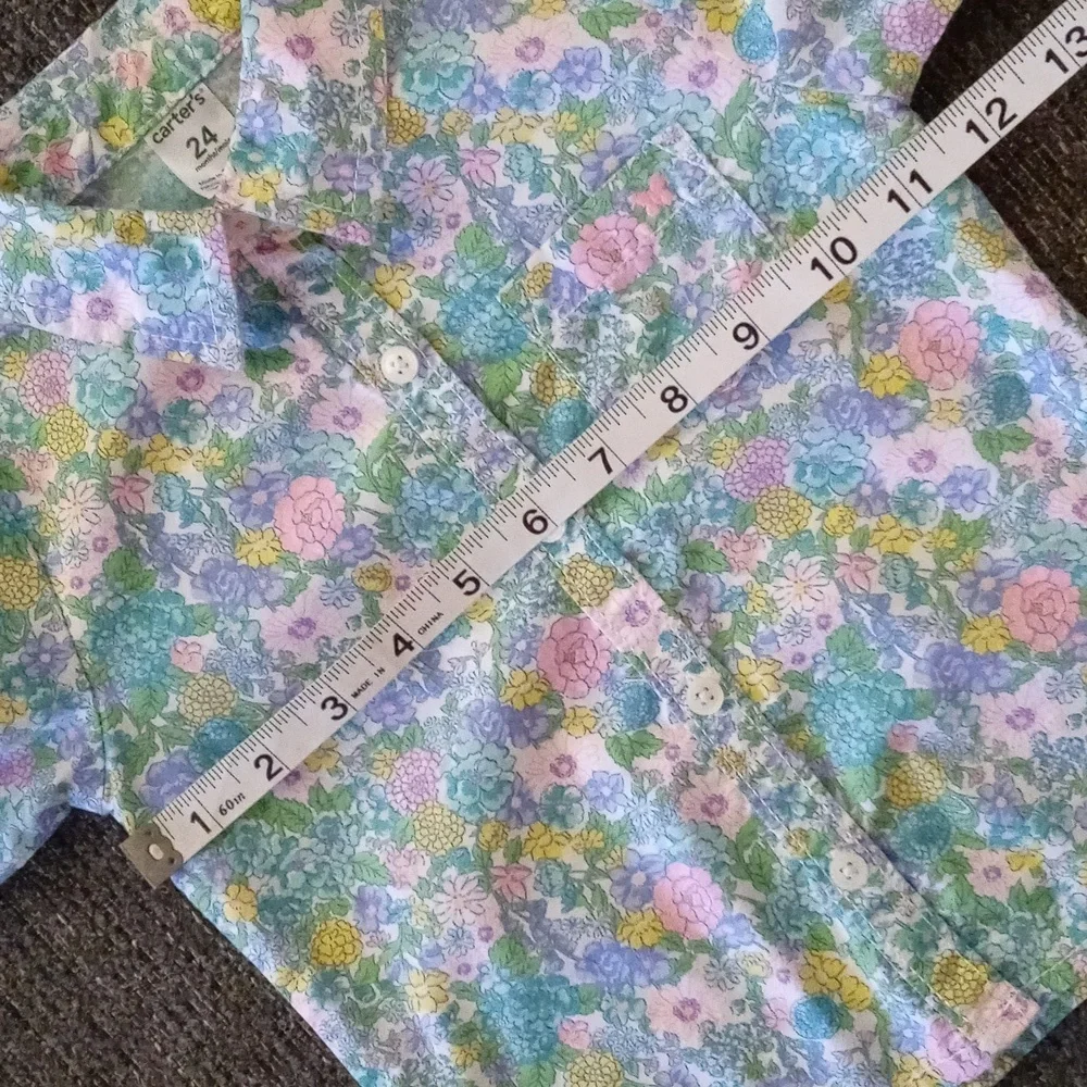 💐Carter's💐 - Multicolor Floral Poplin Button Down Top